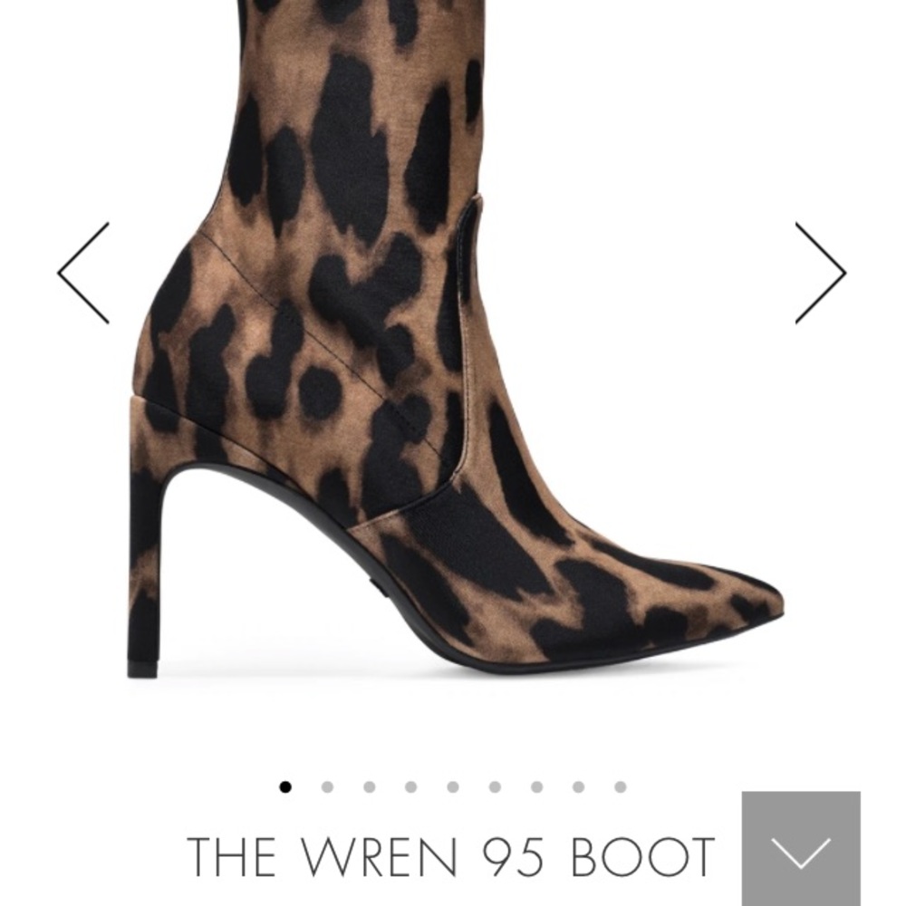 NWT Stuart Weitzman Wren 95 Sock Bootie Leopard.